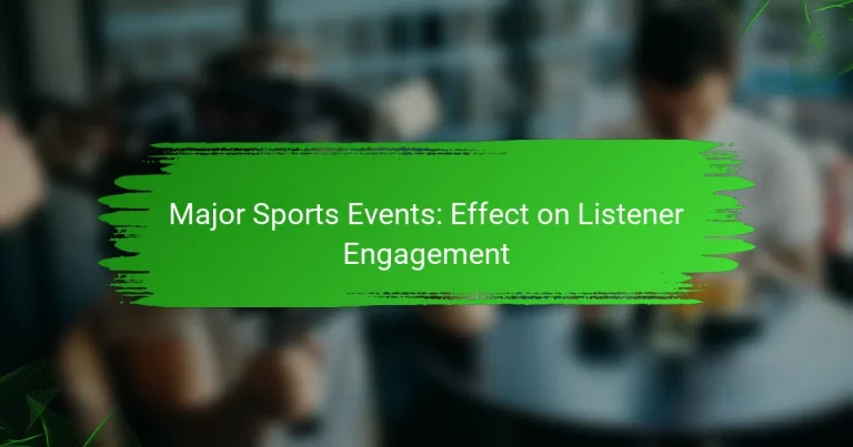 Major Sports Events: Effect on Listener Engagement