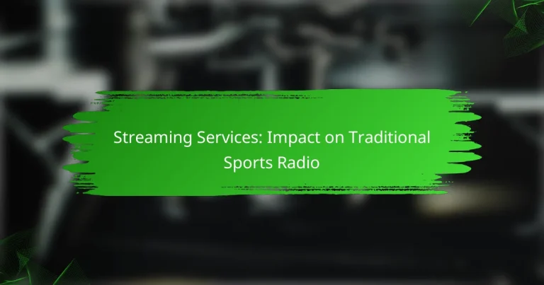 Streaming Services: Impact on Traditional Sports Radio