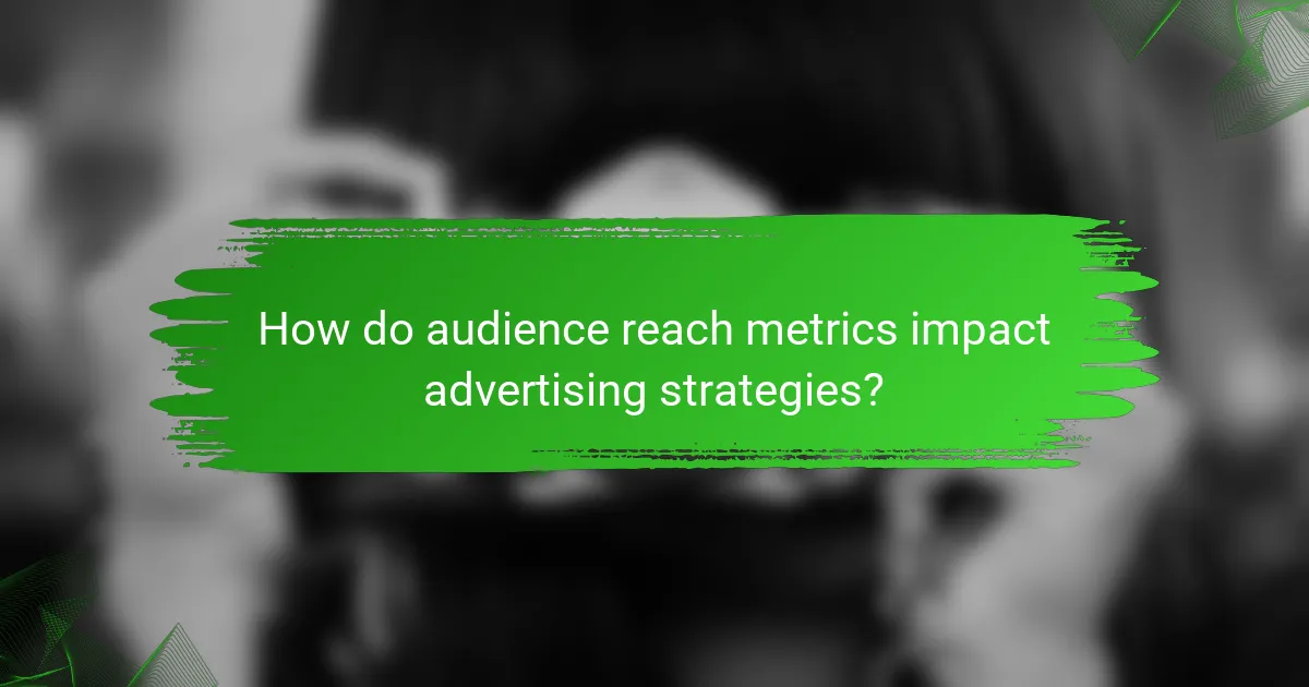 How do audience reach metrics impact advertising strategies?