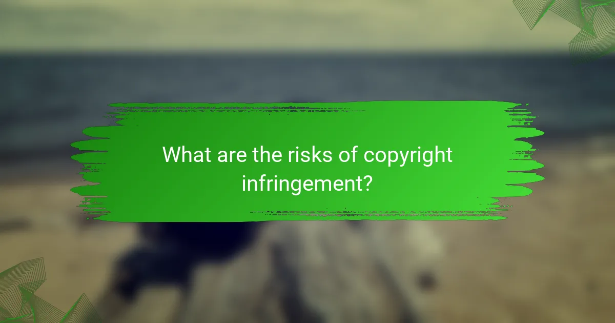 What are the risks of copyright infringement?