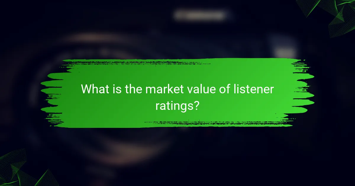What is the market value of listener ratings?
